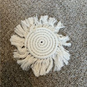 4 Woven Boho Coasters